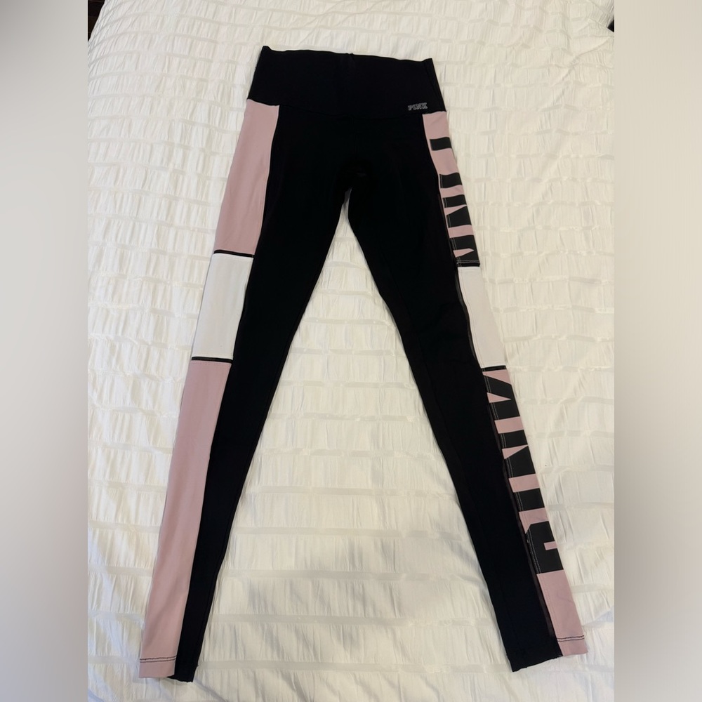 PINK Active Leggings with mesh panels - XS